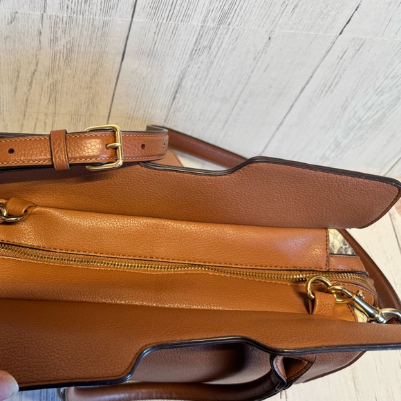 Charming Charlie Faux Brown Handbag - Picture 11 of 12